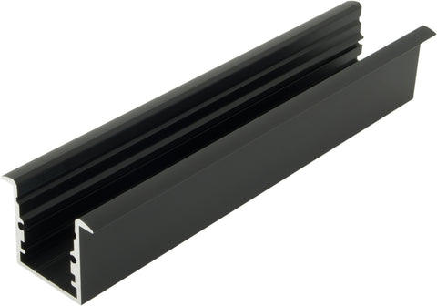 Profil din aluminiu TBI, L-2000mm L-25mm H-27mm negru