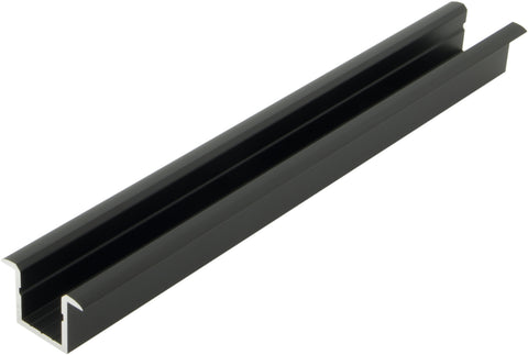 Profil din aluminiu KLI, L-2000mm W-14mm H-14mm negru