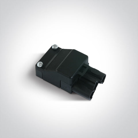 conector plug 3-poli mama negru IP20
