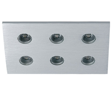 Nevil-Q LED 6x1W 6000K 360lm,dimabil,350mA,IP20,aluminiu