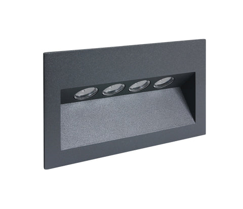 Porter-M LED 4x1W 3000K 280lm mit Treiber IP65antracit