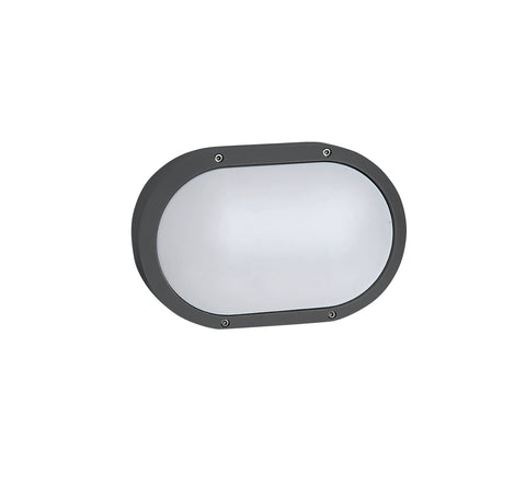 Teiko Oval, E27, 2x20W, 100-240V, IP54, alu,antracit