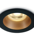 Ula 10W MR16 GU10 IP20 negru cu alama reflector