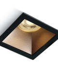 Ula 10W MR16 GU10 IP20 negru cu alama reflector