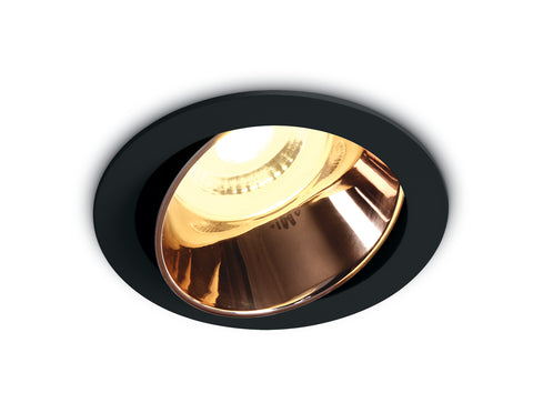 Krogo-R 10W MR16 GU10 IP20 negru cu copper reflector