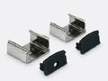 aluminiu Profil 7902/B + PC opal Difuzor, 2m negru