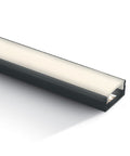aluminiu Profil 7902/B + PC opal Difuzor, 2m negru