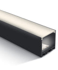 aluminiu Profil 7912/B + PC opal Difuzor, 2m negru