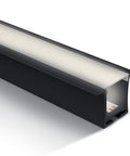 aluminiu Profil incastrat 7912R/B+PC opal Difuzor, 2m negru