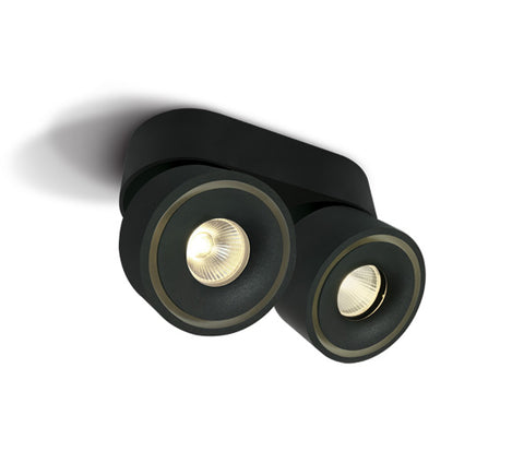 Onda X-2 2x8W, 2x600lm, 3000K, 230V, IP20, 25°, negru