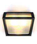Miria LED, Wall luminaire 2x12W, E27, 100-240V, IP54, negru