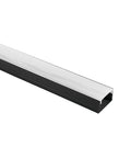 aluminiu profile 2 Meter incl. PC opal capac, negru