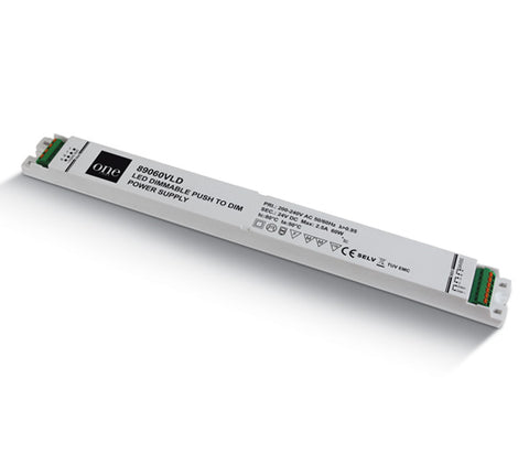 LED driver Slim 60W 230V 24V IP20 Pusch to Dim