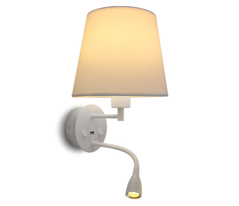 Conny QL USB 3 LED + 40 E27W 150lm 3000K 230V IP20 alb
