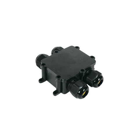 Connection box 2 IN/2 OUT|24A|450V|4-14mm cable IP67 negru