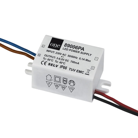 LED driver 700mA 2-6W LED IP66 230V