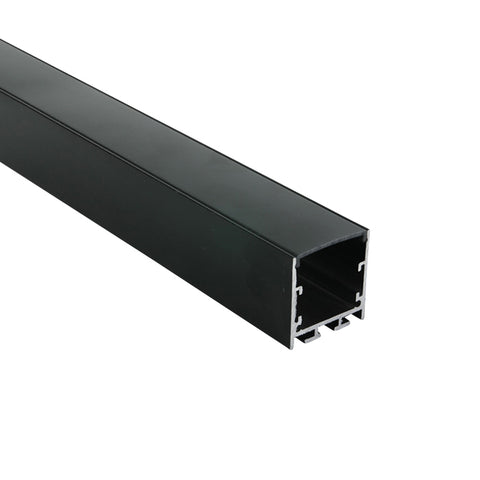 LED profil aparent aluminiu + difuzor PC negru 2m