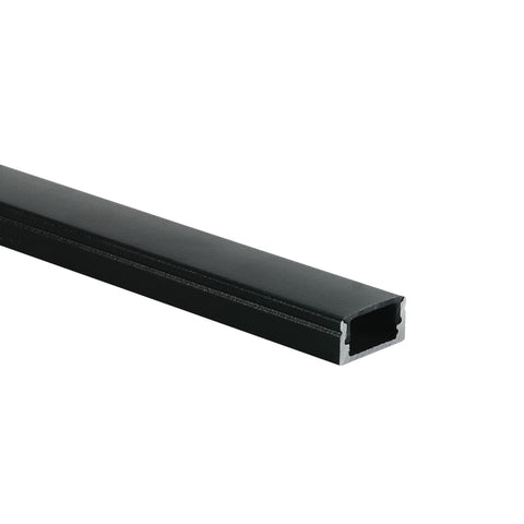 LED profil aparent aluminiu + difuzor PC negru 2m