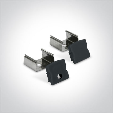 LED profil aparent aluminiu + difuzor PC negru 2m