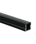 LED profil aparent aluminiu + difuzor PC negru 2m