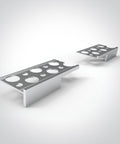 Profil alu fără garnitură +capac opal PC pt benzi de 20mm 2m