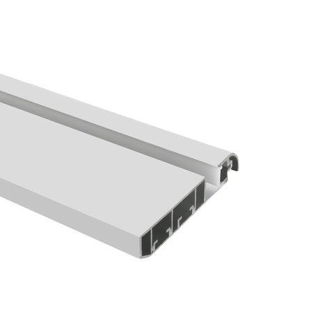 Profil de perete aluminiu 7922/W alb cu PC capac opal 2m