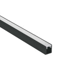 Profil de aluminiu pentru benzi de 5mm+capac opal PC, 2m