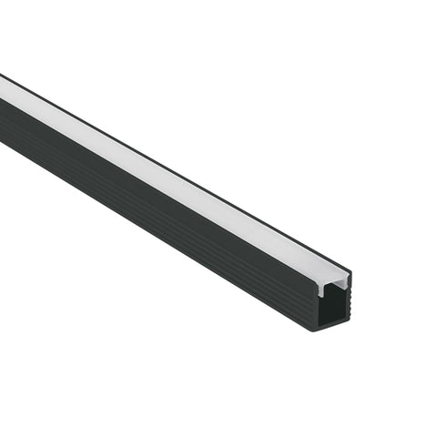 Profil de aluminiu pentru benzi de 5mm+capac opal PC, 2m