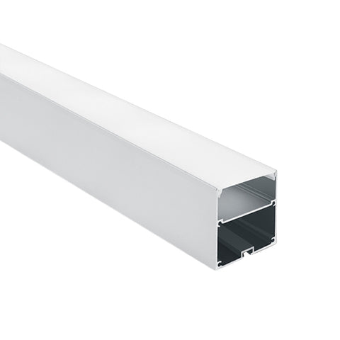 Profil Alu + capac opal PC, capace, pentru benzi de 45 mm 2m