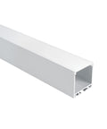 Profil alu + difuzor opal PC, capace, 2 metri, alb