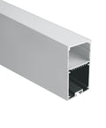 Profil Alu + capac opal PC, capace, 2m, alb