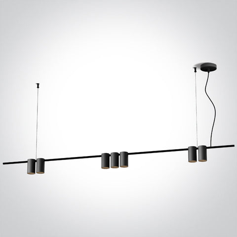 Sigo 7x7W MR16 GU10 110-240V negru L=1500mm