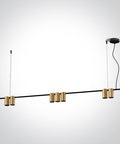 Sigo 7x7W MR16 GU10 110-240V negru-alama L=1500mm