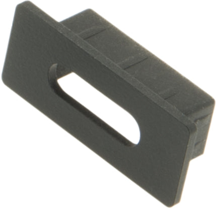 Capac profil LBF plat cu orificiu negru