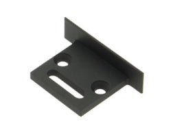 Capac profil LBI plat cu intrare cablu, anodizat negru