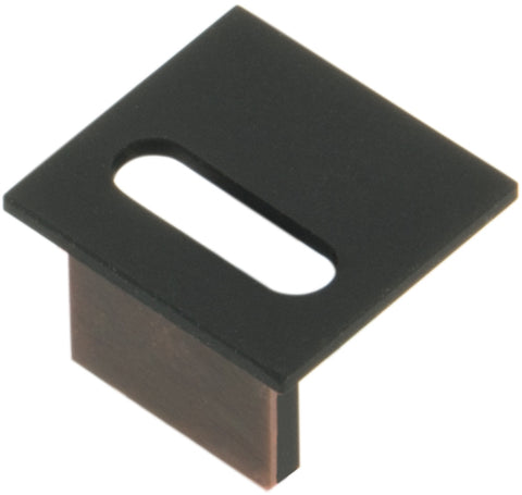 Capac profil rotund KLR plat cu intrare cablu negru