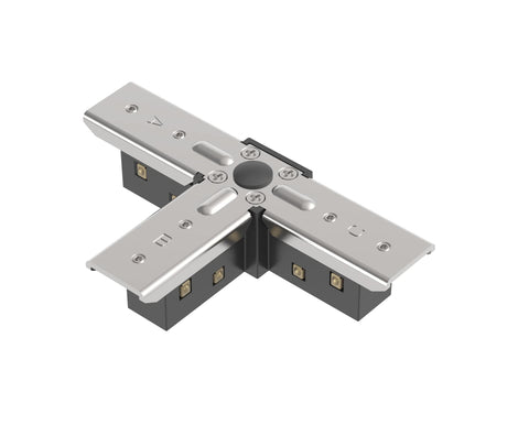 48V SLIM TRACK T-CONECTOR NEGRU