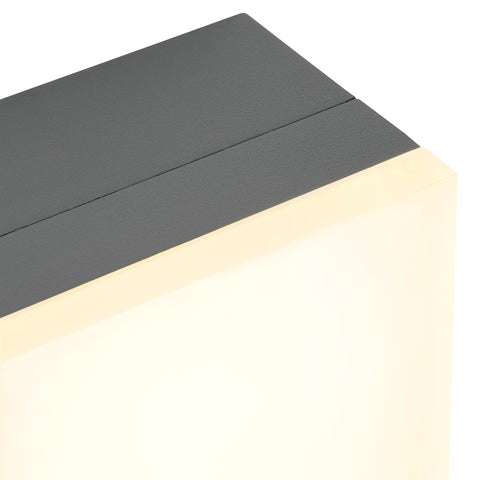 Zelda LED Square Large 12W 740lm 3000K ECG IP54 antracit