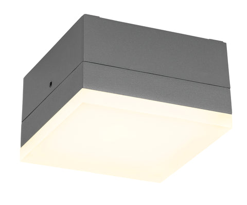Zelda LED Square Large 12W 740lm 3000K ECG IP54 antracit