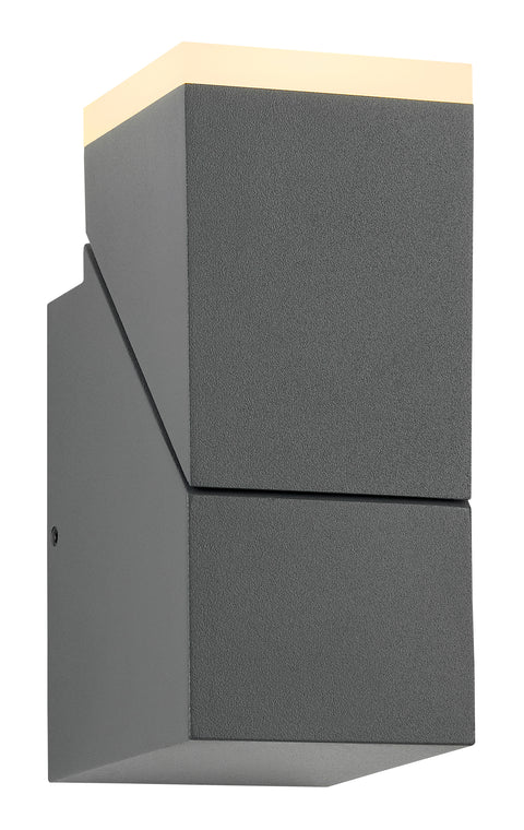 Evo LED Square Up 8W 400lm 3000K ECG IP54 antracit