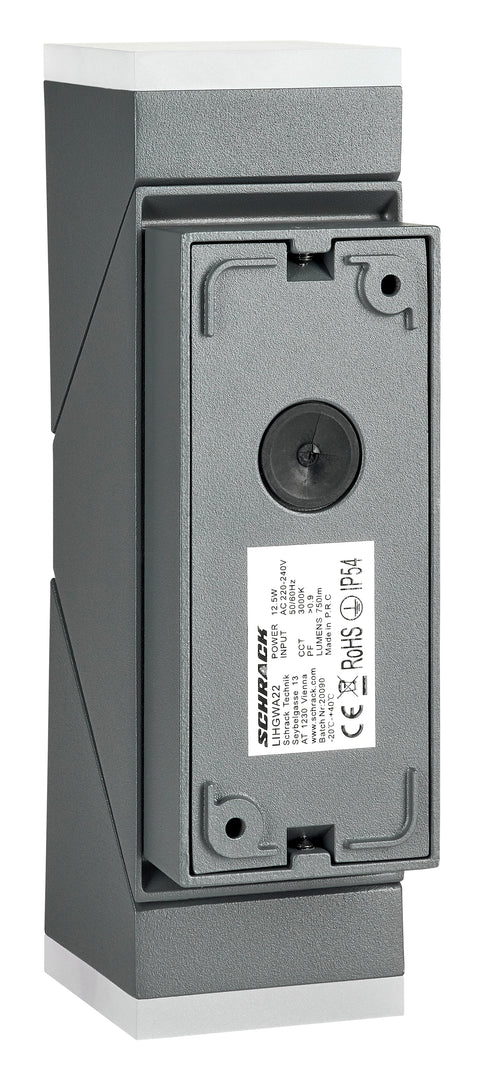 Evo LED Square Up/Down 12,5W 750lm 3000K ECG IP54 antracit