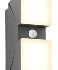 Evo LED Square Up/Down PIR 12,5W 750lm 3000K IP54 antracit