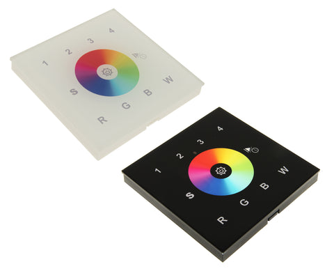 LED DMX WiFi Controller Touch RGBW 4 Zones - black