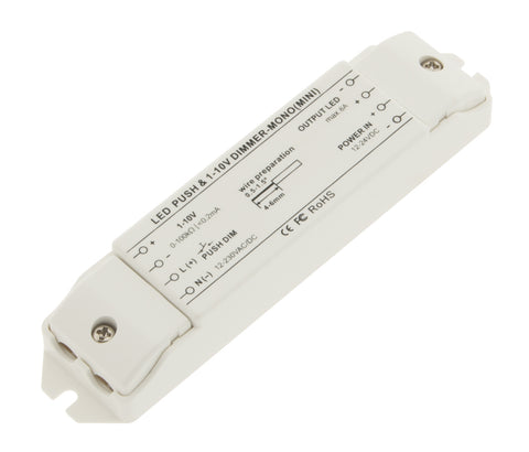 LED Push & 1-10V Dimmer Mini Mono