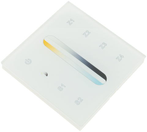 LED RF WiFi Controller Touch DW - 4 zones - white