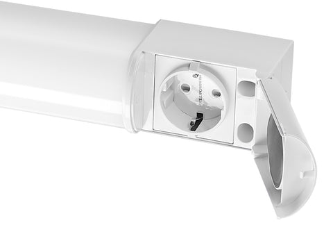 VERRA LED 15W,3000K,1400lm,Opal,PC,IP44 with schuko socket