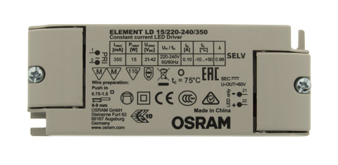 LED OS - Power Suppy 15W/350mA LD (CC) MM IP20