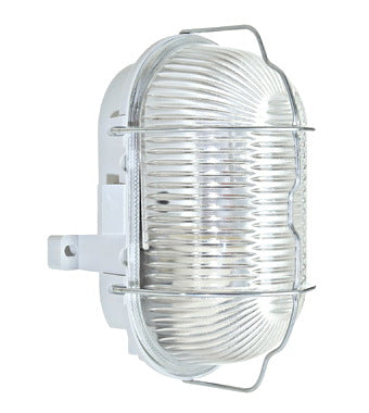 OVAL II E27, 60W, IP44, gri cu grilaj de protecție