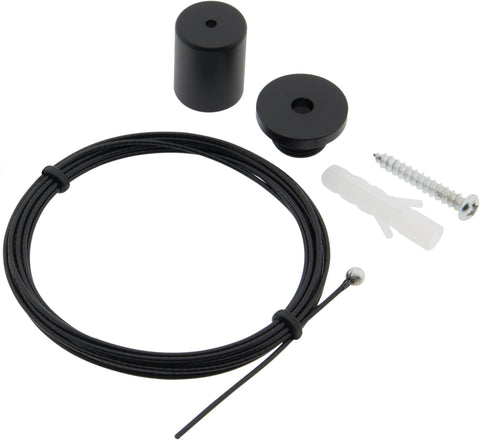 1 buc. suspensie de sarma 2m incl. montaj de tavan negru