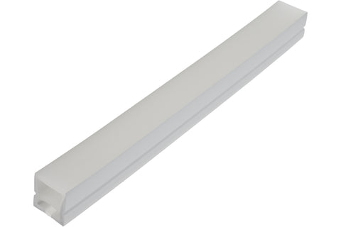 Profil silicon LED plat 19 x 19 mm / alb